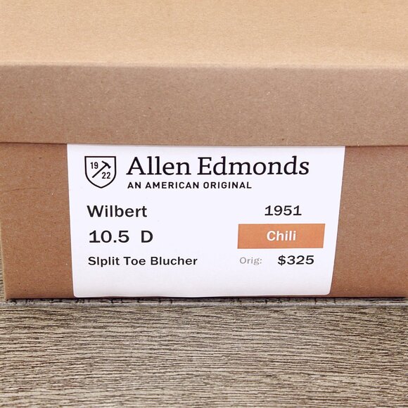 Allen Edmonds WILBERT 10.5 D Chili * add $15 new Cedar Trees main image 10